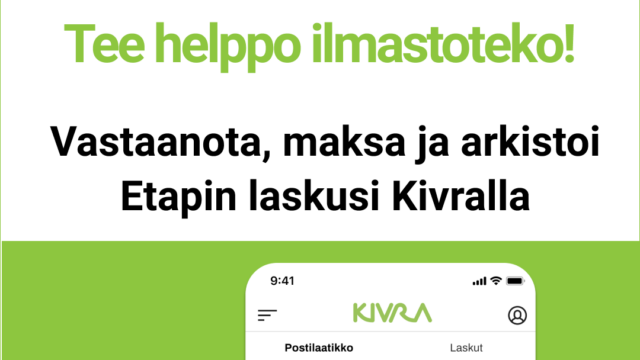 Vastaanota, maksa ja arkistoi Etapin laskusi
